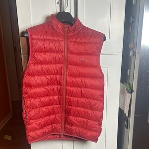 Barbour Cherry Red Quilted Vest